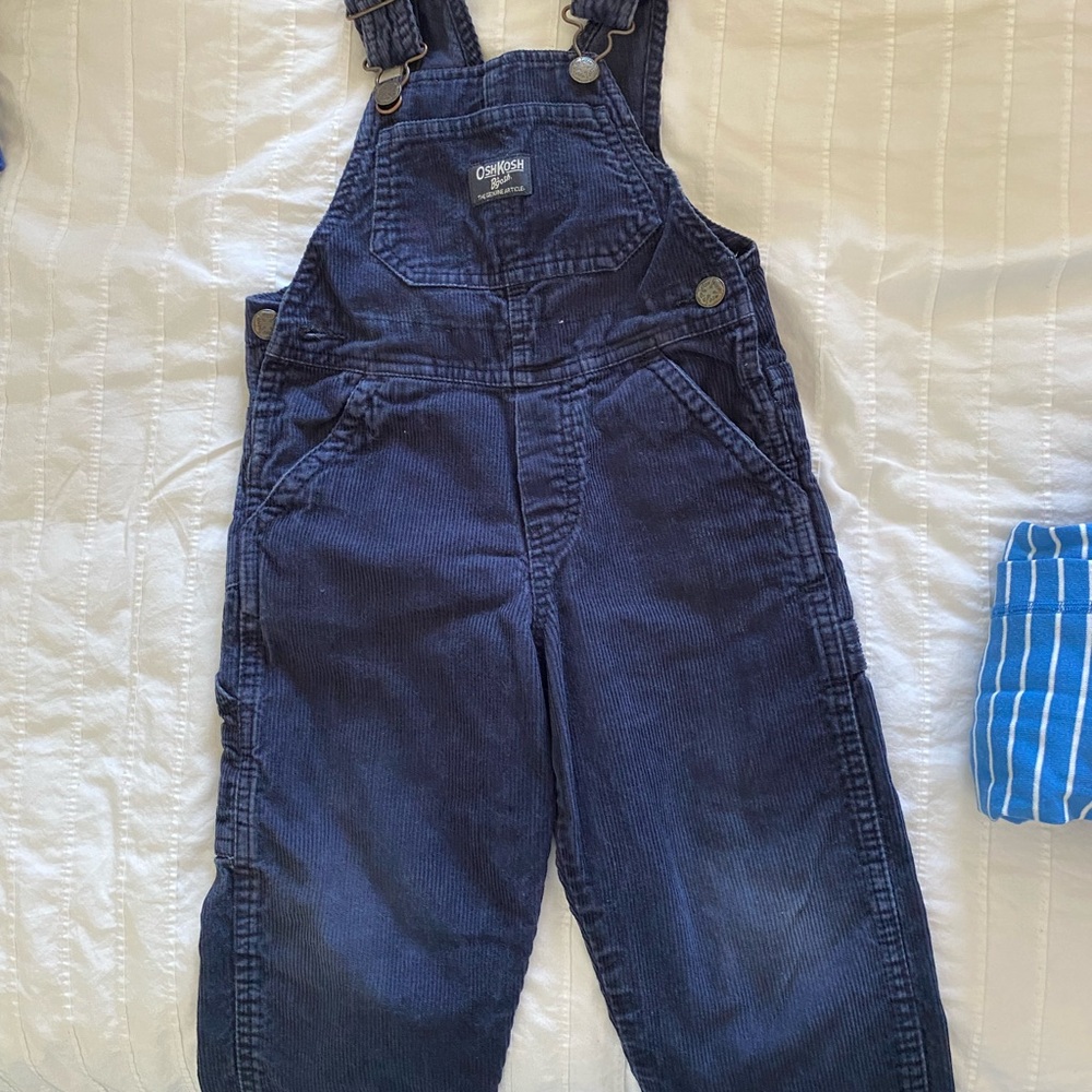 OshKosh B'gosh Navy Blue Corduroy Overalls 2T